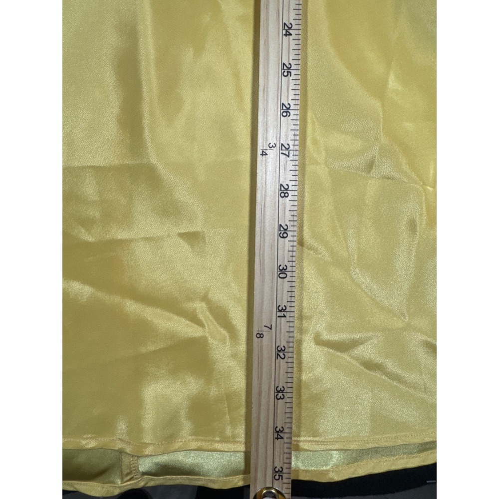 Laundry by Shelli Segal Yellow 100% Silk Midi Slip Dress V-Neck Size 6 - Picture 4 of 10